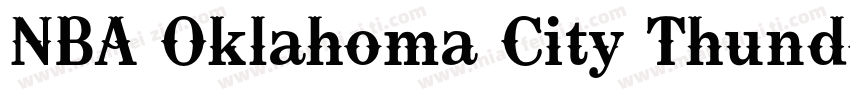 NBA Oklahoma City Thunder Regular字体转换